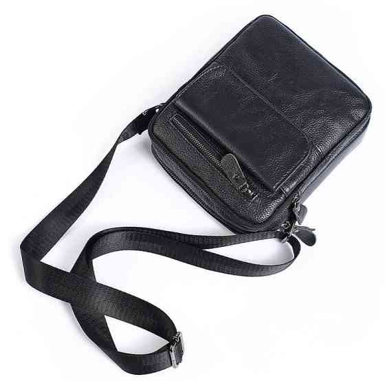 Сумка мужская зернистая Vintage 14704 Черная Киев