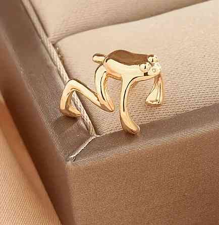 Кафф на ухо в виде лягушки, золотой цвет, без прокола Киев