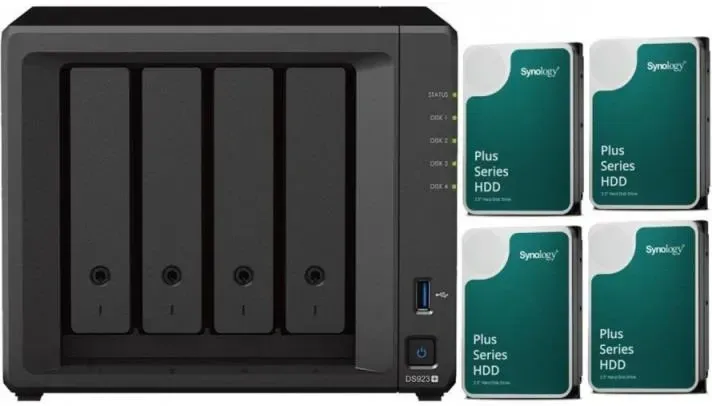Сервер Сервер Synology DS923+ 4-bay + 4 x Диск HAT3300-4T 4TB 256MB 5400 obr./min Київ - фото 1