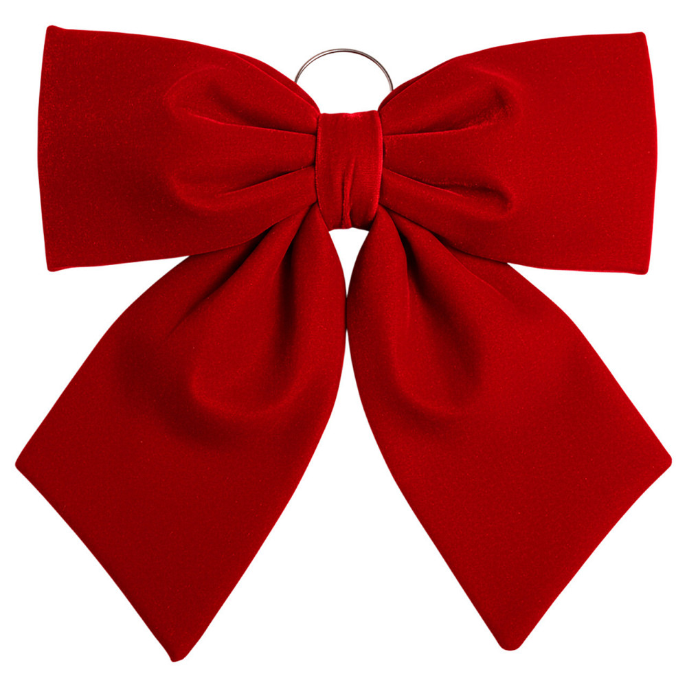 Бордова бархатна стрічка для декору ялинки 45×50 см Київ - фото 2