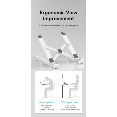 Підставка для ноутбука Laptop X-type Stand White ABS 83-170мм Vention Винница - изображение 10