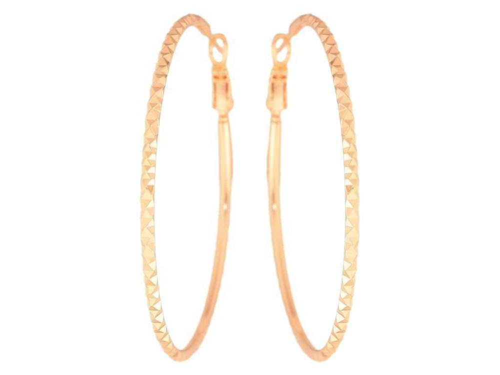 Серьги кольца ML 18K конго Декоративный узор ø 5,5см 303305 ТМ XUPING Киев - изображение 1