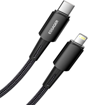 Дата кабель USB-C to Lightning 0.5m 20W black Essager (EXCTL-CGB01) Вінниця - фото 2