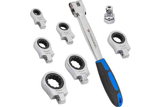 Рукоятка для трещоточных насадок в комплекте с насадками Forsage 3/8