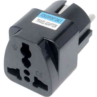 Перехідник US/UK/AU to EU Dynamode (EU Adapter black) Вінниця