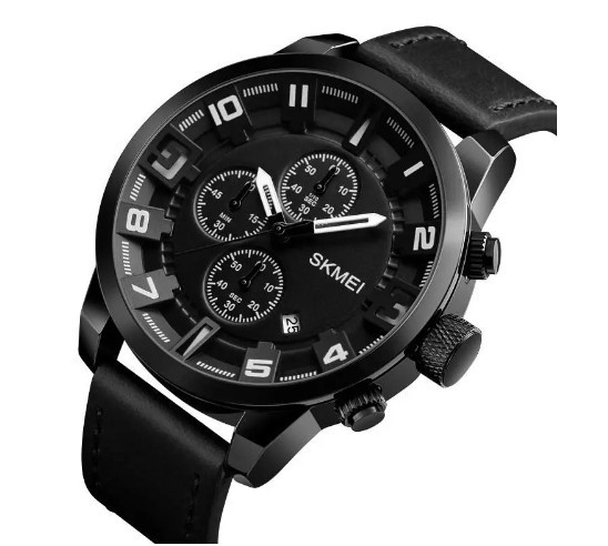 Мужские наручные классические часы Skmei 1309 Черный Винница - изображение 3