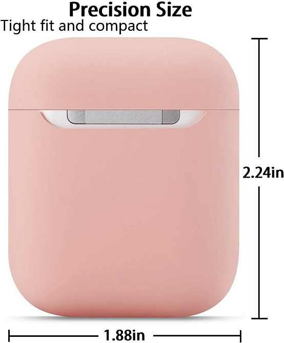 Захисний чохол для Airpods, ультратонкий силіконовий, сумісний з Airpods 1 та AirPods 2 (рожевий) Дніпро - фото 6