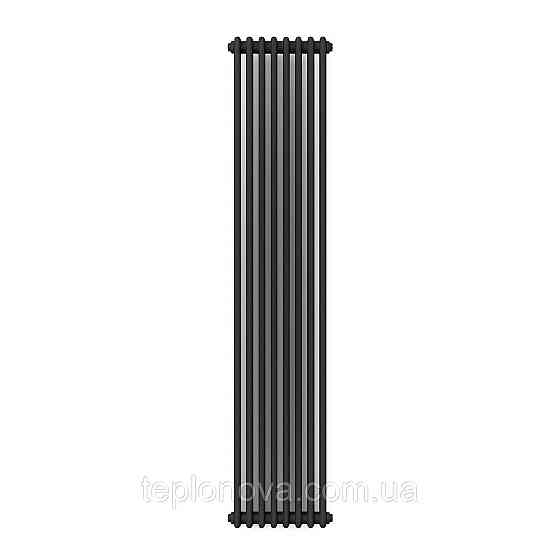 Вертикальний радіатор Calidum 2-8 380х1800, anticor, чорний муар Чернівці