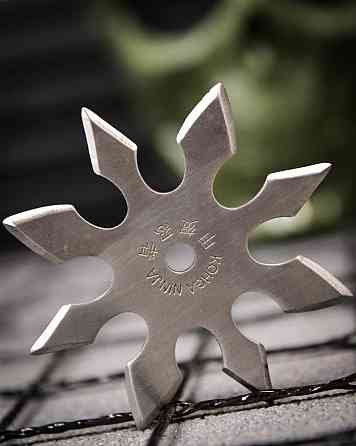 Металева зірочка Сюрикен Silver NINJA silver ПП7695 Одеса