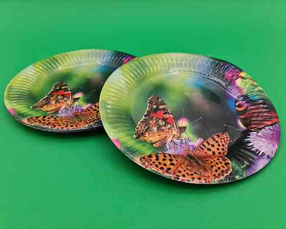 Бумажная тарелка с рисунком  18см