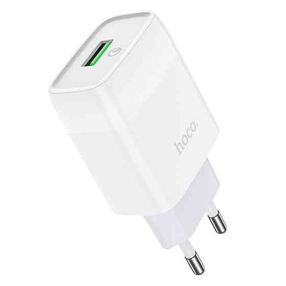 Мережевий зарядний пристрій HOCO C72Q Glorious single port QC3.0 charger 18W White Київ