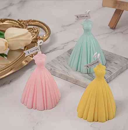 Силіконова форма 3D «Сукня» для свічок та мила Київ