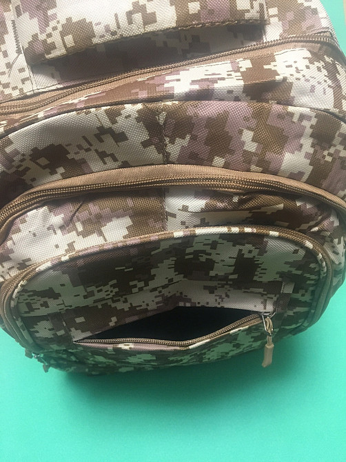 Рюкзак військовий тактичний, колір пісочний піксель, розмір 50*33*20 см, 4 кішені спереді та 2 бокових, чоловічий рюкзак, жіночій Київ - фото 9