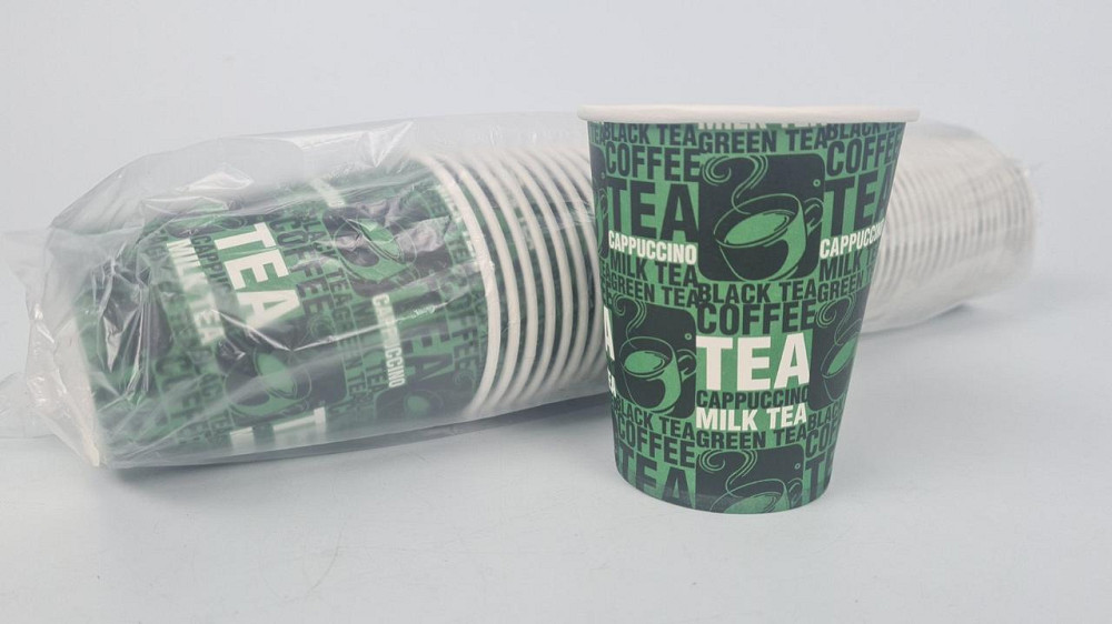 Стакан  бумажный 175мл Юнита   TEA зеленый h7 (50 шт) Харьков - изображение 1