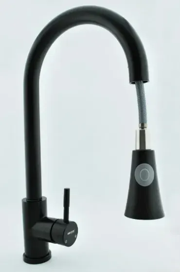 Змішувач для кухні Mixxus SUS-014-B з витяжною лійкою чорний з нержавіючої сталі Чернівці - фото 5