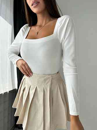 Женская базовая кофта с квадратным вырезом креп-дайвинг Белый, 42/44 Одесса