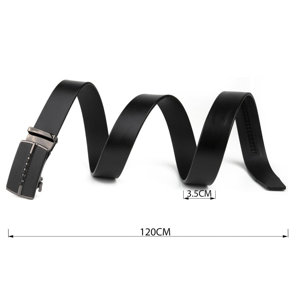 Ремінь чоловічий з пряжкою автомат матовою Vintage 20318 Чорний Київ - фото 3