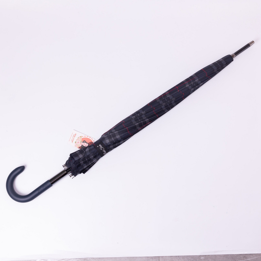 Классический зонт-трость полуавтомат из полиэстера 16 спиц диаметр 117 см Синий HP-23-4BL Киев - изображение 2