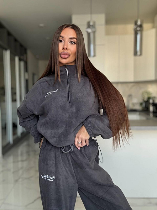 Жіночий костюм з фліс-полару, з вишивкою Одеса - фото 1