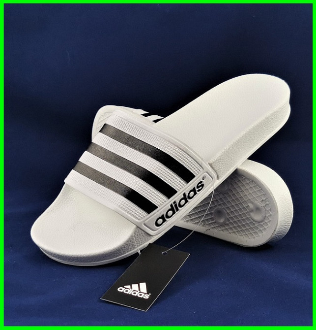 Мужские Белые Шлёпанцы Adidas Сланцы Тапочки Адидас (размеры: 41,42,44,45) Днепр - изображение 7