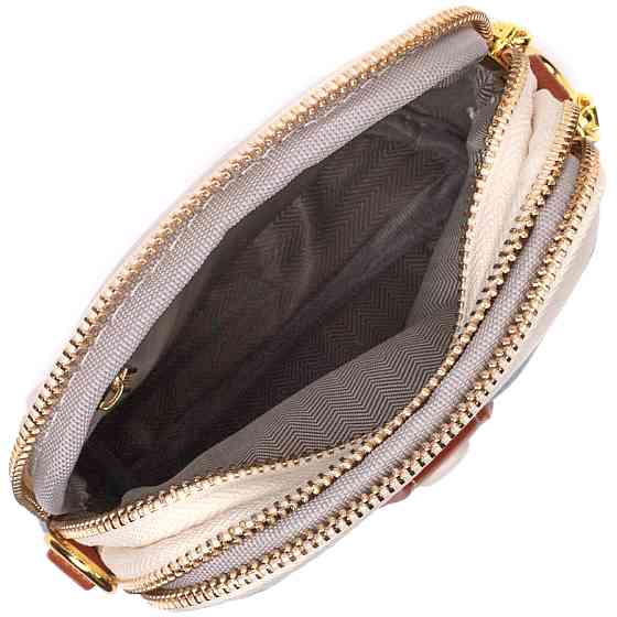 Стильная сумка трапеция для женщин из натуральной кожи Vintage 22270 Белая Киев