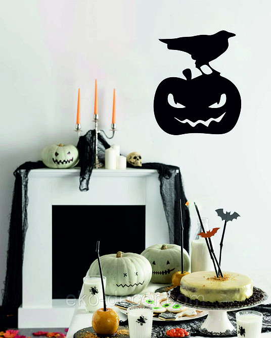 Декоративне настінне Панно «Хеллоуїн — гарбуз», Декор на стіну 90*75 см Київ - фото 4