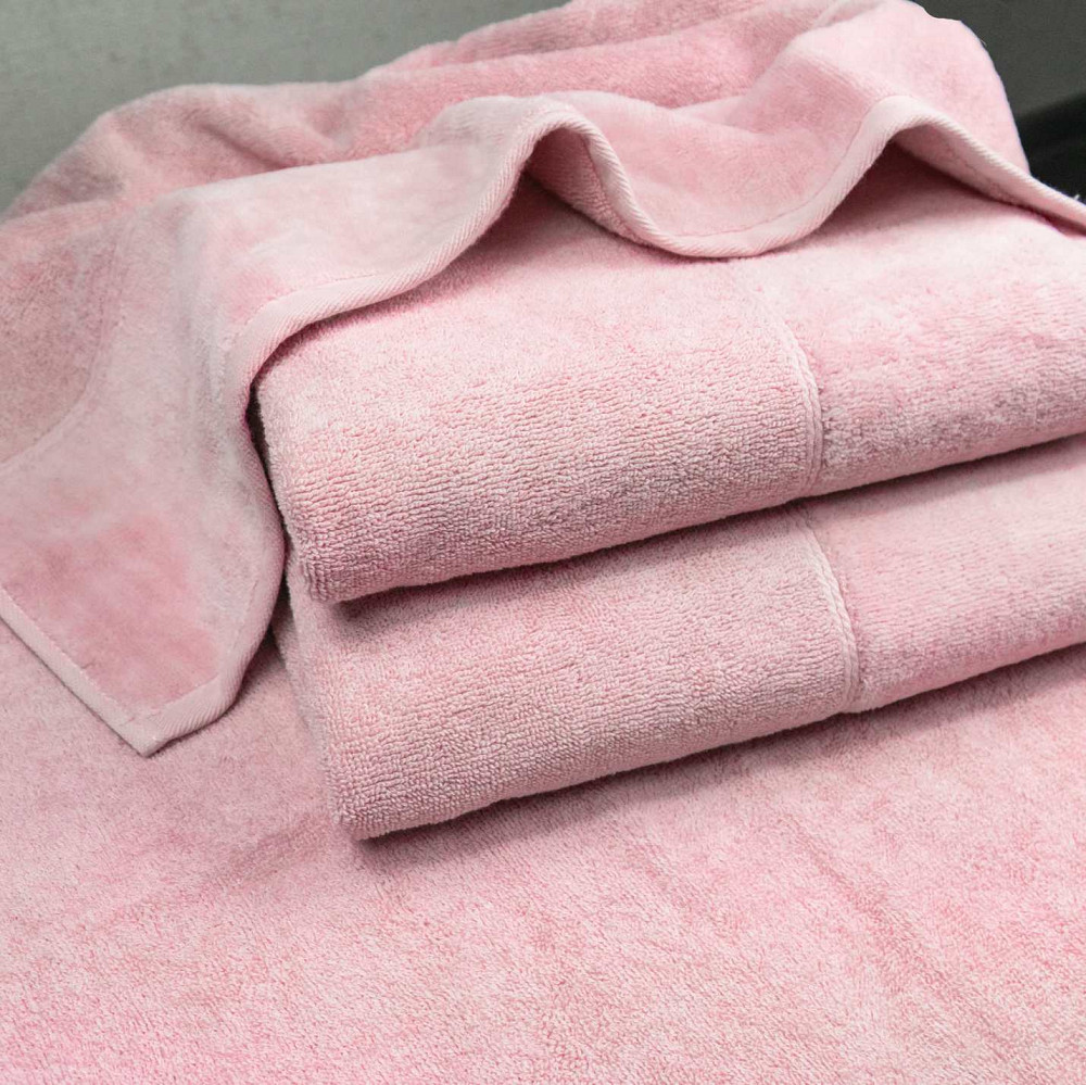 Банний рушник махра/велюр GM Textile 70x140см Преміум якості Milado 550г/м2 (Рожевий) Суми - фото 2