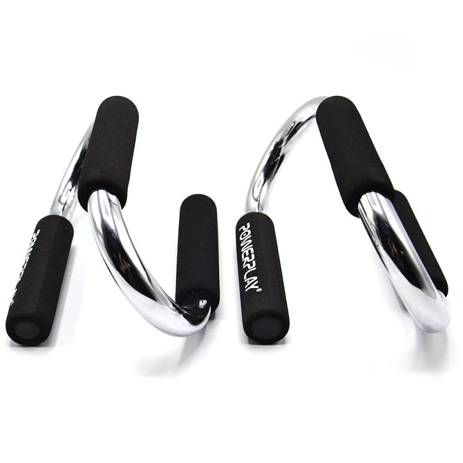 Упори для віджимань PowerPlay 4318 Push-Up Bars Stell металеві (S-подібні) Каменское - изображение 4