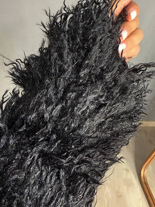 Шуба жіноча Lady Yep 10018 штучна під ламу з коміром чорна, чорний, L Київ - фото 17