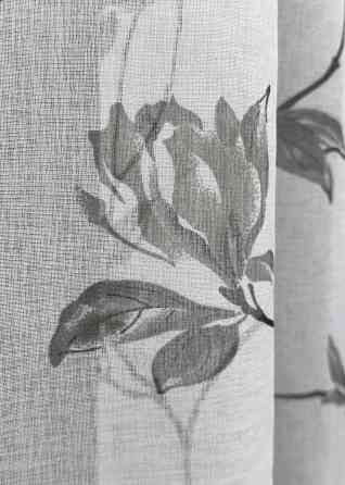 Тюль VR-Textil 1861т Flora Батист Белый с серым 300х270 см (42-0824) Киев