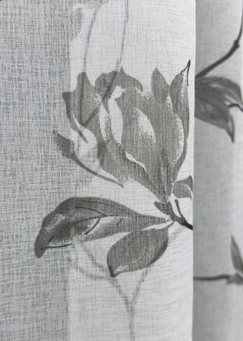 Тюль VR-Textil 1861т Flora Батист Белый с серым 300х270 см (42-0824) Киев - изображение 6