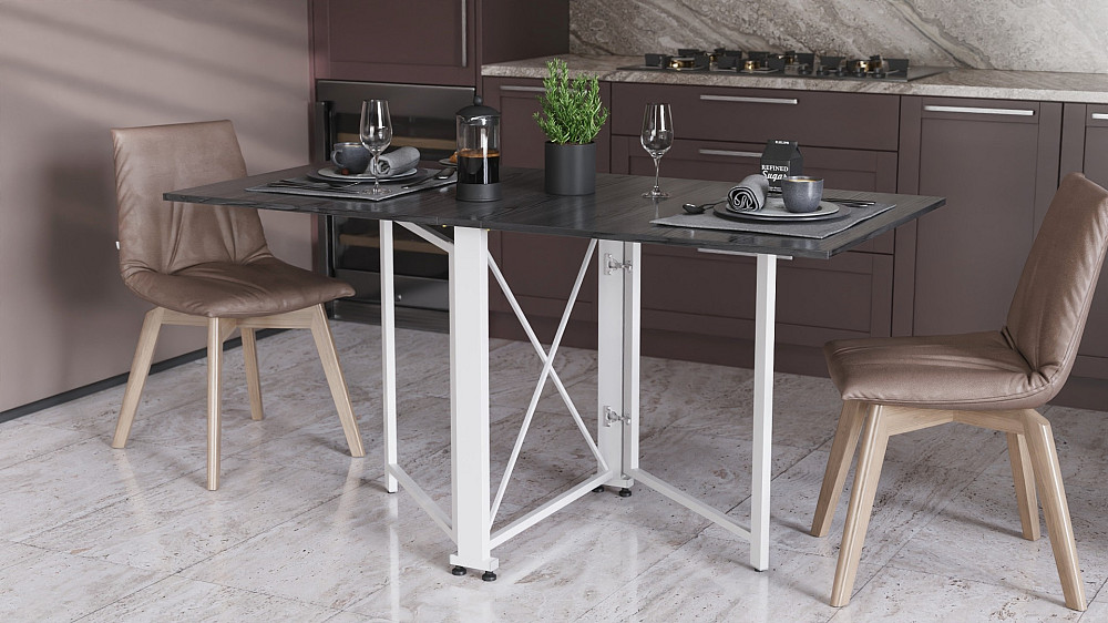 Стіл-книга трансформер Оріон 2 Ferrum-decor 750x1520x730 Білий метал ДСП Сосна Кембра 16 мм (FRD-104592) Дніпро - фото 3