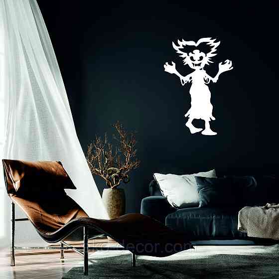 Декоративне настінне Панно «Сілует дітей. Гелловін», Декор на стіну 110*78 см, Білий Київ