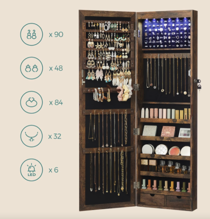 Дзеркало-шафа Leobert Kors з підсвіткою в стилі Loft коричневий Київ