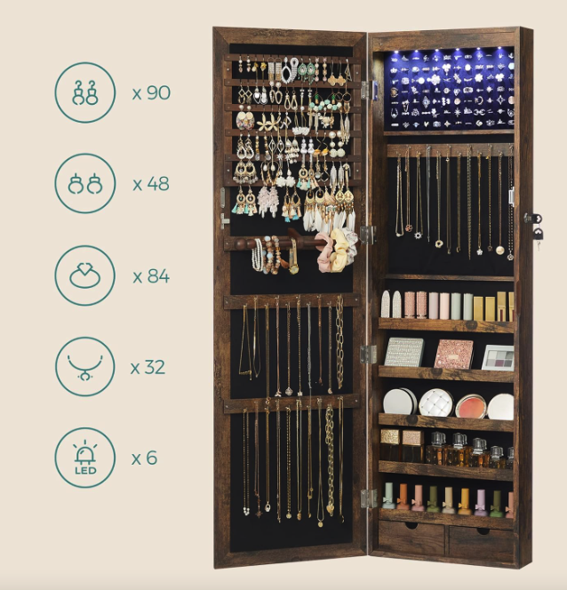 Дзеркало-шафа Leobert Kors з підсвіткою в стилі Loft коричневий Киев - изображение 5