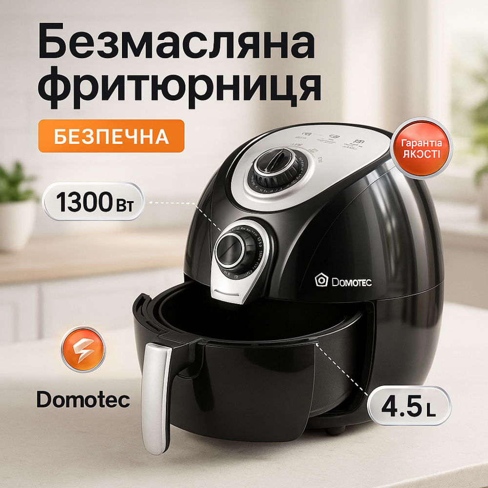 Мультипечь с возможностью приготовления без масла Domotec MS-3220 1300Вт 4.5л, Аэрогриль для выпечки KA-89 Львов - изображение 18