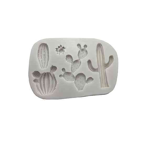 Молд силиконовый Кактусы 80 на 115 мм серый Киев