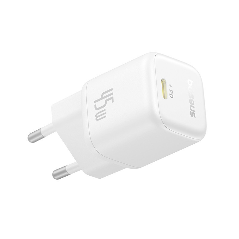 Мережевий зарядний пристрій Baseus PicoGo GaN Fast Charger 1C 45W EU Moon White Одеса - фото 6