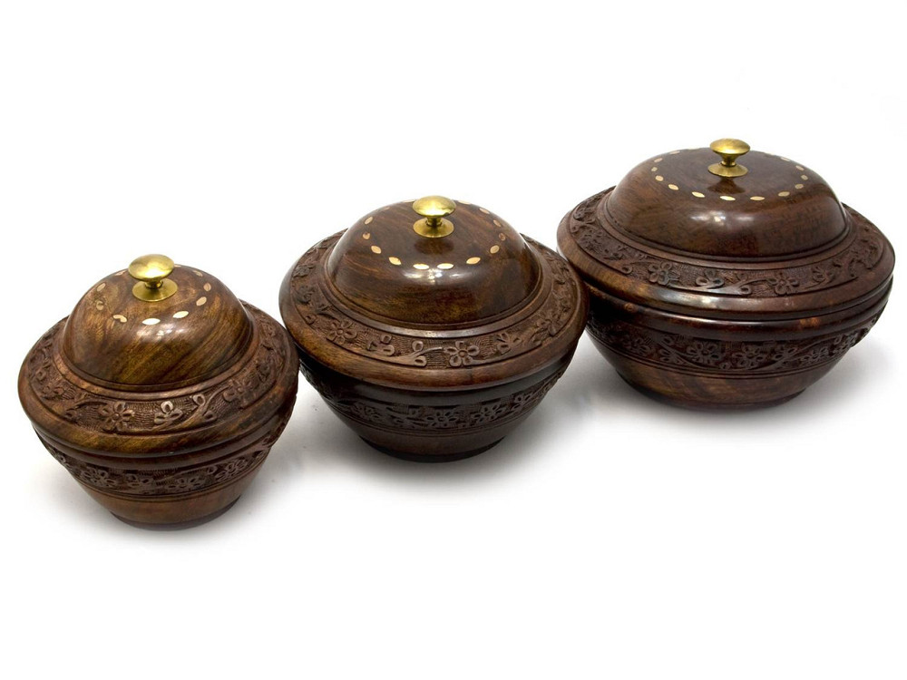 Шкатулки набор круглые розовое дерево Киев - изображение 1