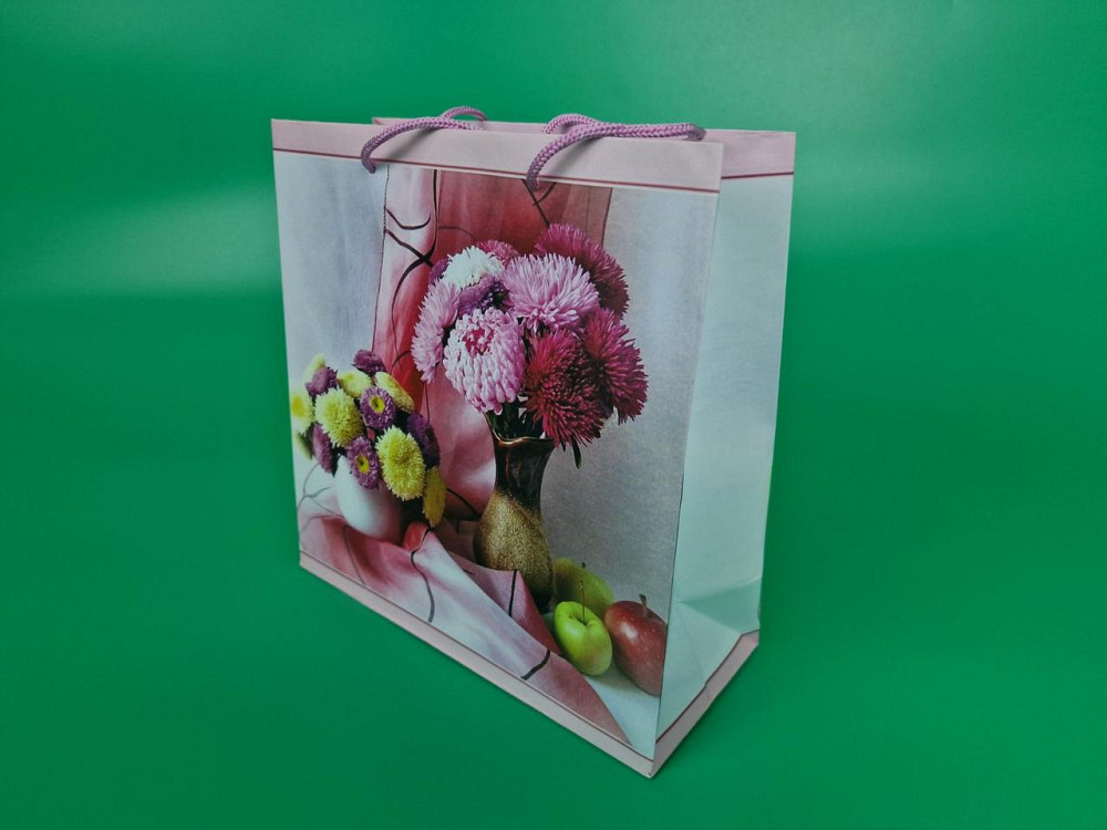 Пакет бумажный подарочный квадратный 23*24*10(артKV-109) (12 шт) Харьков - изображение 1