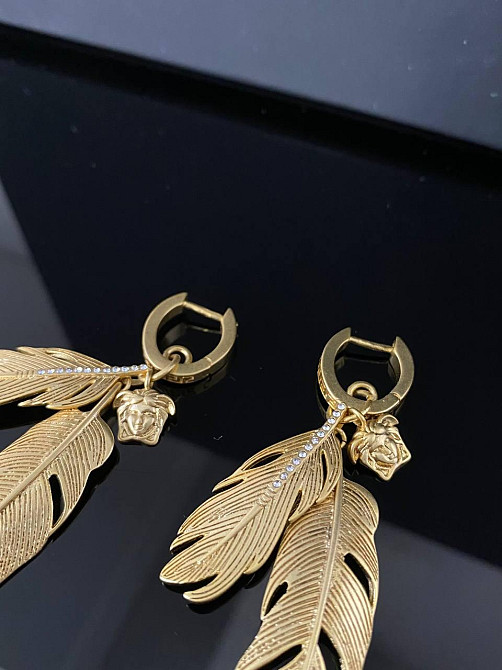 Брендові сережки Версаче позолота, люкс якість Одеса - фото 2