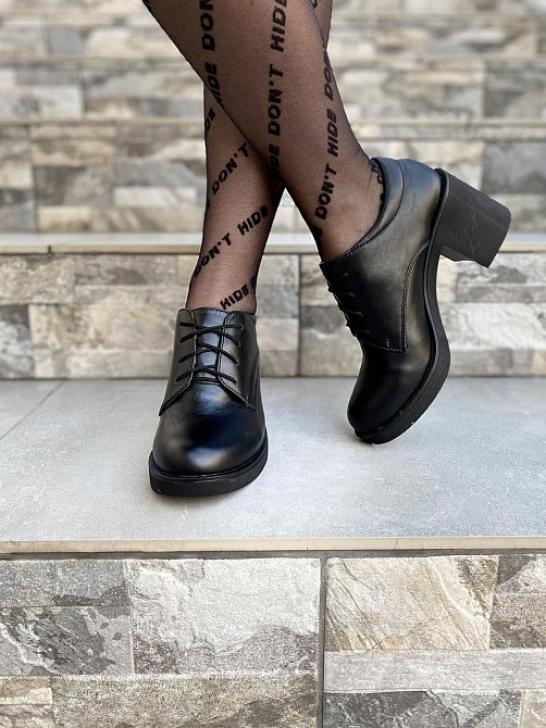 MILLI GOLD Туфлі жіночі MILLI GOLD 369-6826 чорні (весна-осінь, шкіра натуральна) (3402) Коломыя - изображение 4