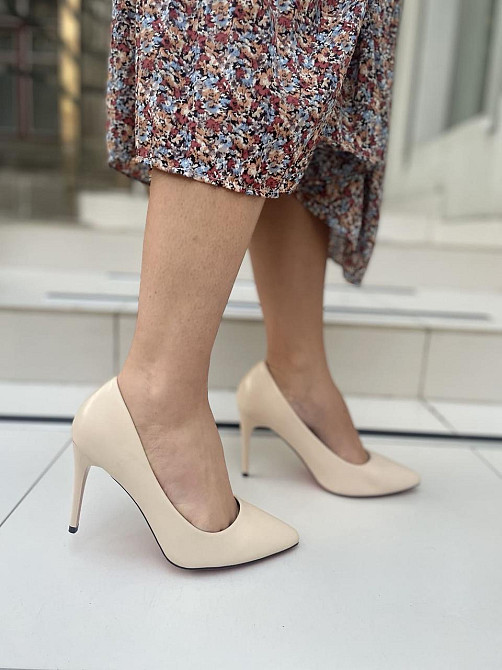 Loretta Туфлі жіночі LORETTA бежеві еко-шкіра каблук 10см 39р. (3735) Коломия - фото 6