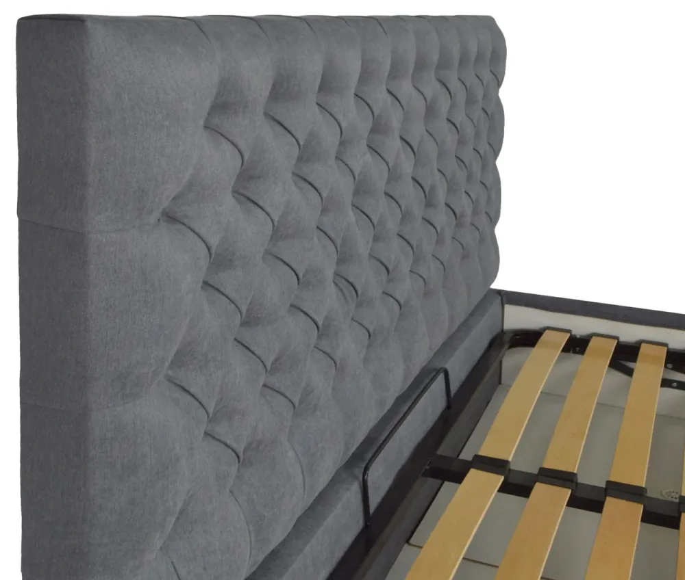 Ліжко Двоспальне Cambridge Comfort 160 х 200 см Fibril 16 С1 З підйомним механізмом та нішою для білизни Темно-сірий Дніпро - фото 19