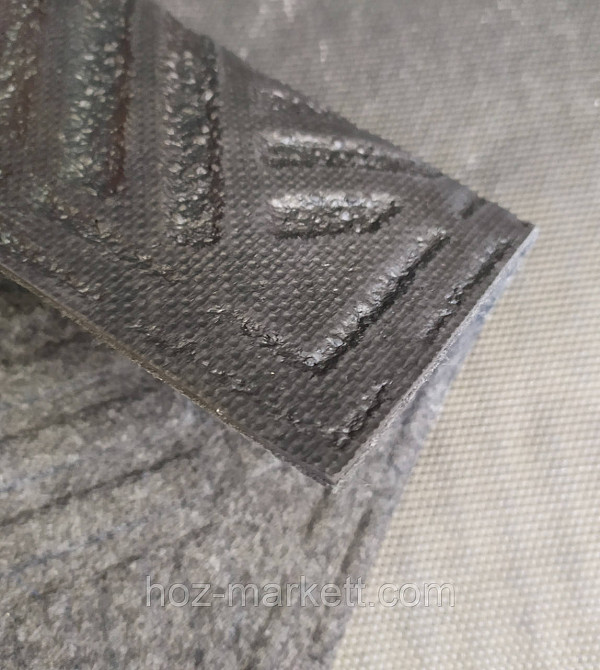 Коврик 180 х 120 см прорезиненный с ворсом в прихожую серы Харьков - изображение 3