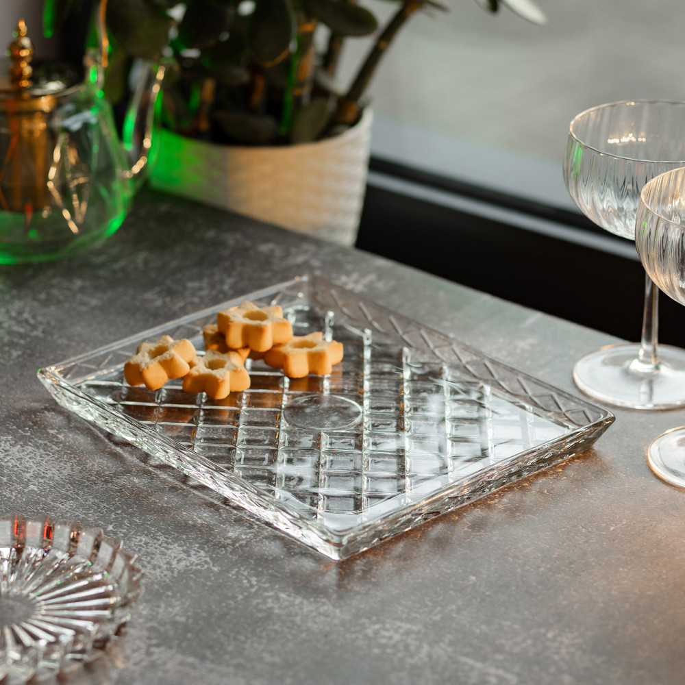 Yiwu Блюдо для закусок Lirmartur скляне 24,5*20,5*2 см HP-YH-39 Киев - изображение 5