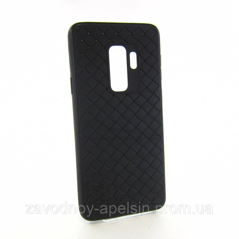 Samsung G965 S9+ Plus Чохол силіконовий Плетенка (чорний) Одеса - фото 1