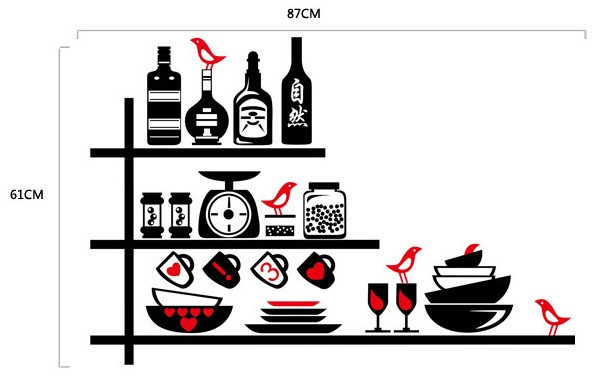 Наклейка на стену Кухонная полочка Киев - изображение 3