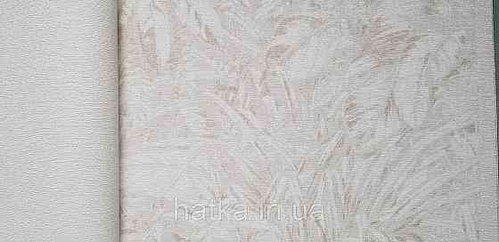 Шпалери вінілові на флізеліні AS creation Amber метрові 1.06Х10 листя гілки бежеві білі із золотистим Київ