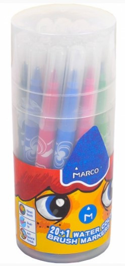Фломастери "Marco" 1633-21PD 21кол "Super Washable " в пластик.банке, шт Київ - фото 1